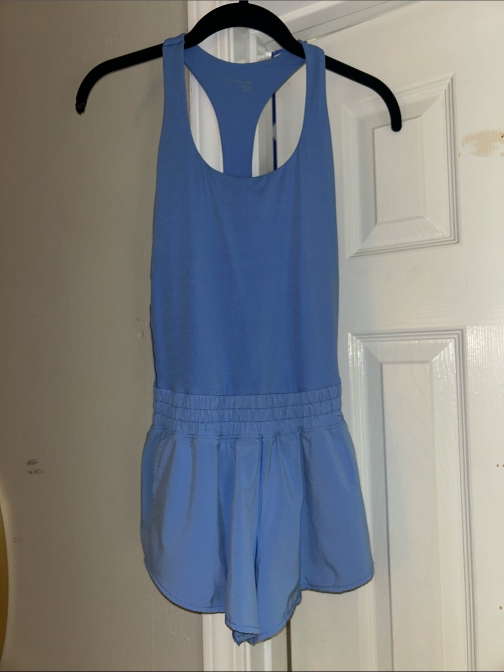 Blue Women's Racerback Romper - Lightweight Summer Jumpsuit